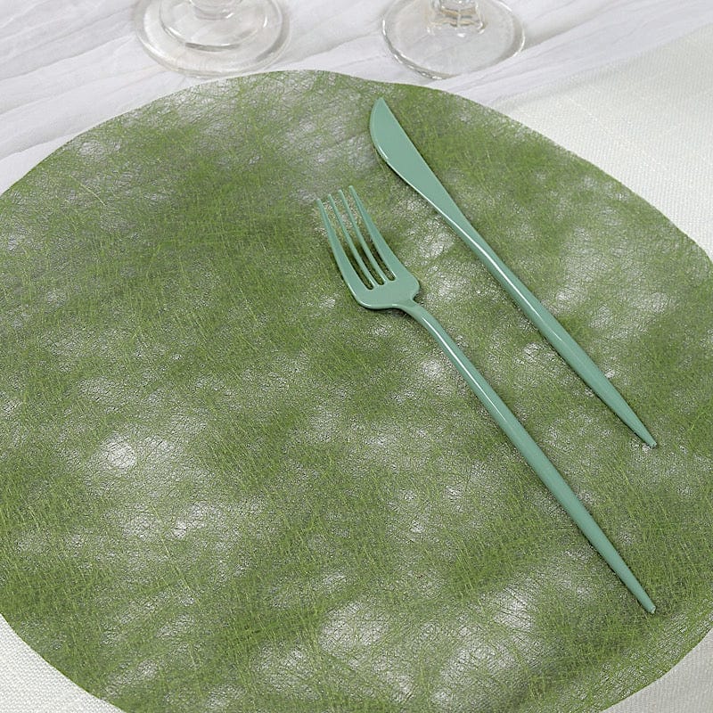 50 Non Woven 13 in Mesh Fiber Round Disposable Placemats