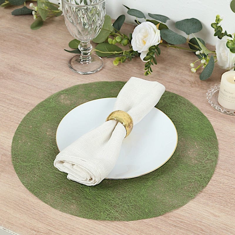 50 Non Woven 13 in Mesh Fiber Round Disposable Placemats