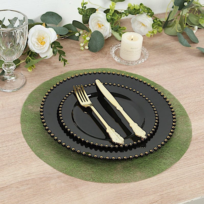 50 Non Woven 13 in Mesh Fiber Round Disposable Placemats
