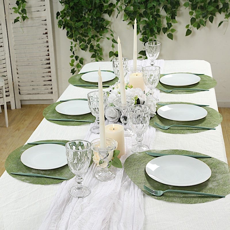50 Non Woven 13 in Mesh Fiber Round Disposable Placemats