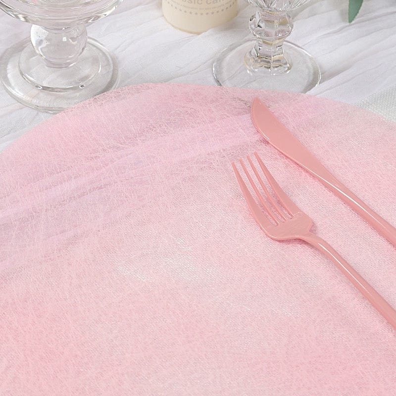 50 Non Woven 13 in Mesh Fiber Round Disposable Placemats