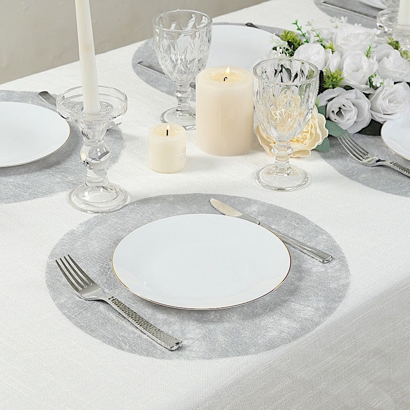 50 Non Woven 13 in Mesh Fiber Round Disposable Placemats