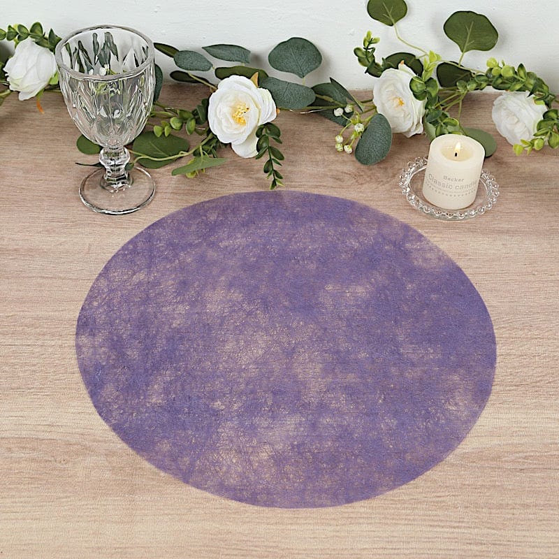 50 Non Woven 13 in Mesh Fiber Round Disposable Placemats