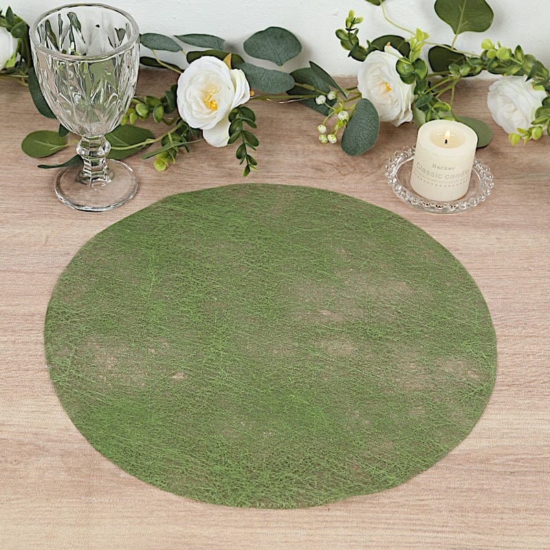 50 Non Woven 13 in Mesh Fiber Round Disposable Placemats