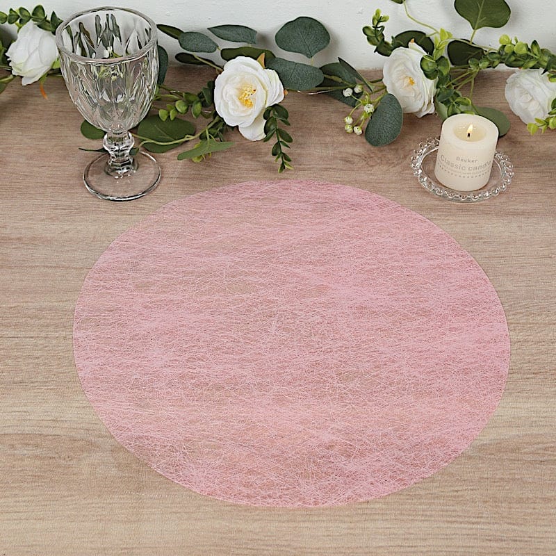 50 Non Woven 13 in Mesh Fiber Round Disposable Placemats
