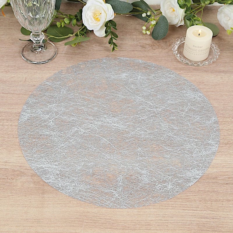 50 Non Woven 13 in Mesh Fiber Round Disposable Placemats
