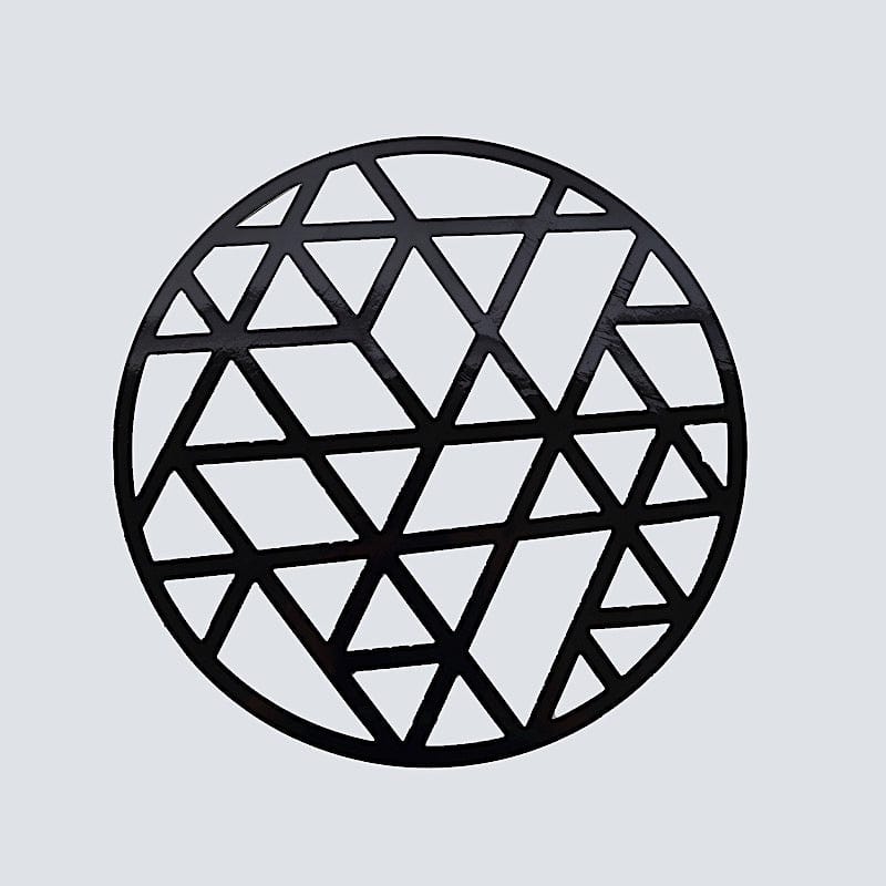 6 Metallic Gold 13 in Disposable Cardboard Placemats Laser Cut Geometric Triangle Design