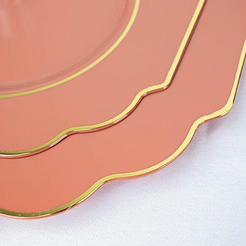 10 pcs 11 in Disposable Baroque Plastic Dinner Plates