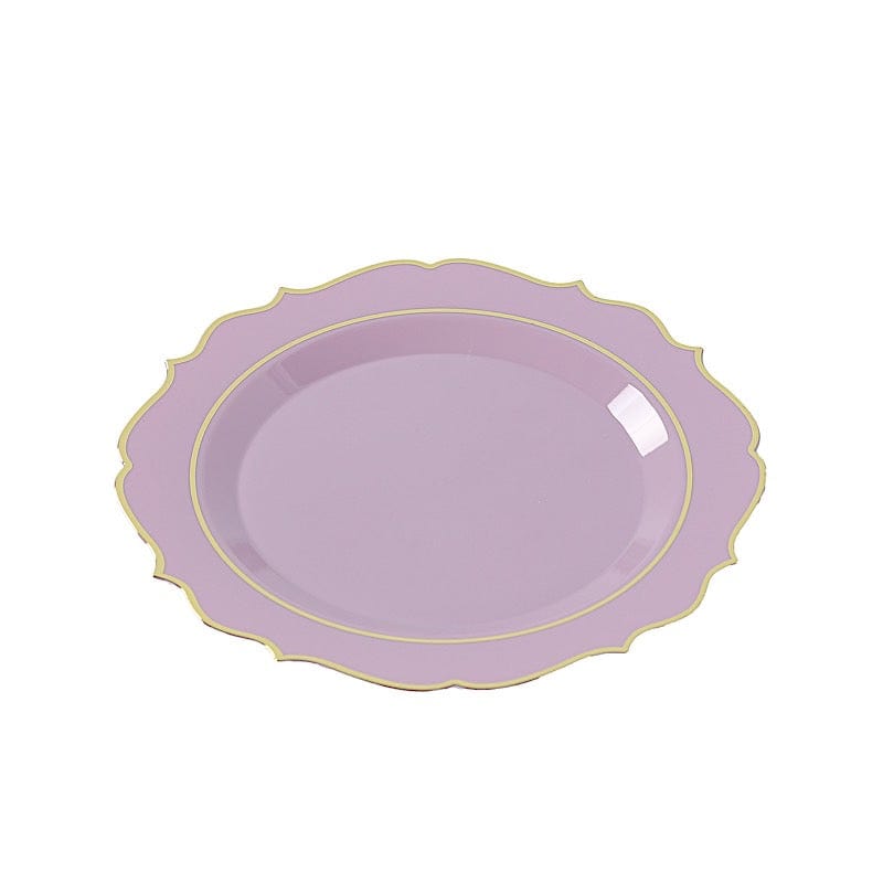 10 pcs 8 in Disposable White Plastic Dessert Plates