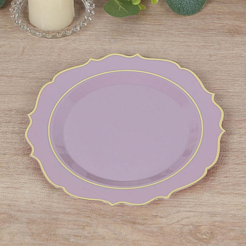 10 pcs 8 in Disposable White Plastic Dessert Plates