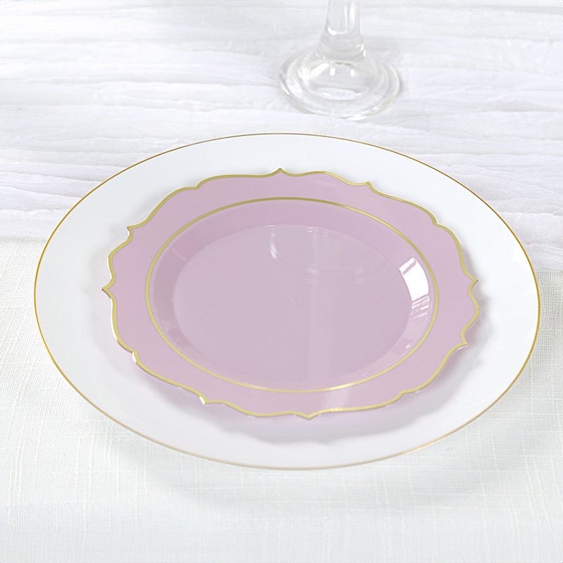 10 pcs 8 in Disposable White Plastic Dessert Plates