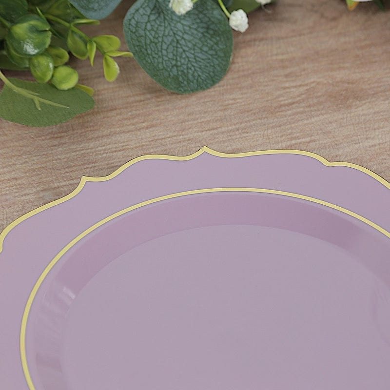 10 pcs 8 in Disposable White Plastic Dessert Plates