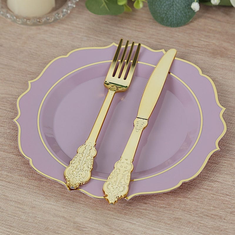 10 pcs 8 in Disposable White Plastic Dessert Plates