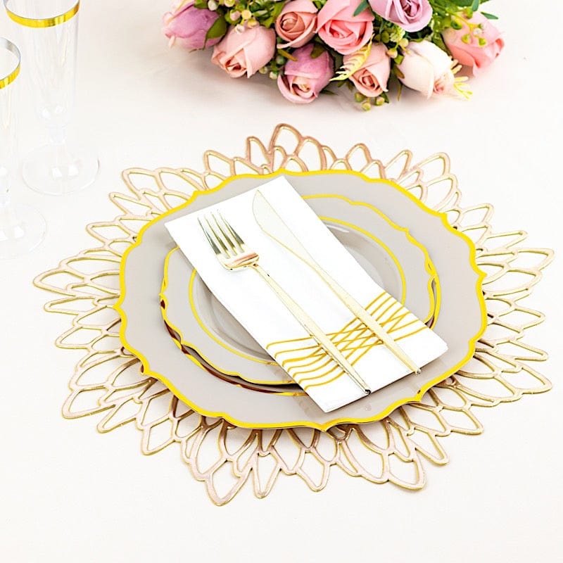 10 pcs 8 in Disposable White Plastic Dessert Plates