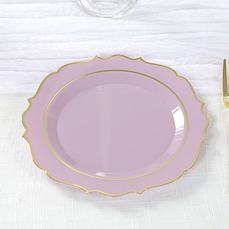10 pcs 8 in Disposable White Plastic Dessert Plates