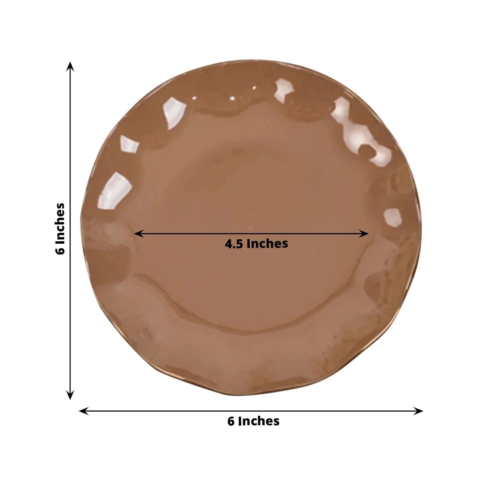 10 Round Disposable Salad Dinner Plastic Plates with Gold Wavy Trim