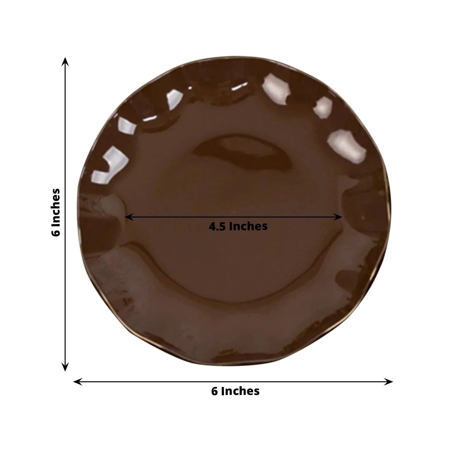 10 Round Disposable Salad Dinner Plastic Plates with Gold Wavy Trim