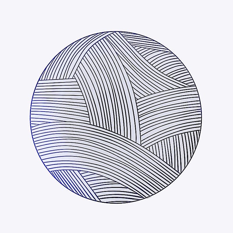 10 Round Disposable Salad and Dinner Plastic Plates with Wave Brush Strokes