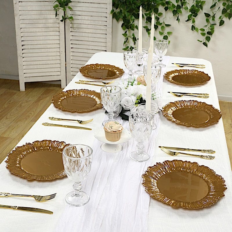 20 pcs 10 in wide Disposable Plastic Plates with Reef Design