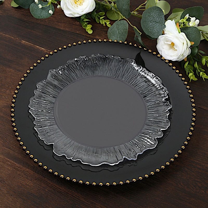 20 pcs 10 in wide Disposable Plastic Plates with Reef Design