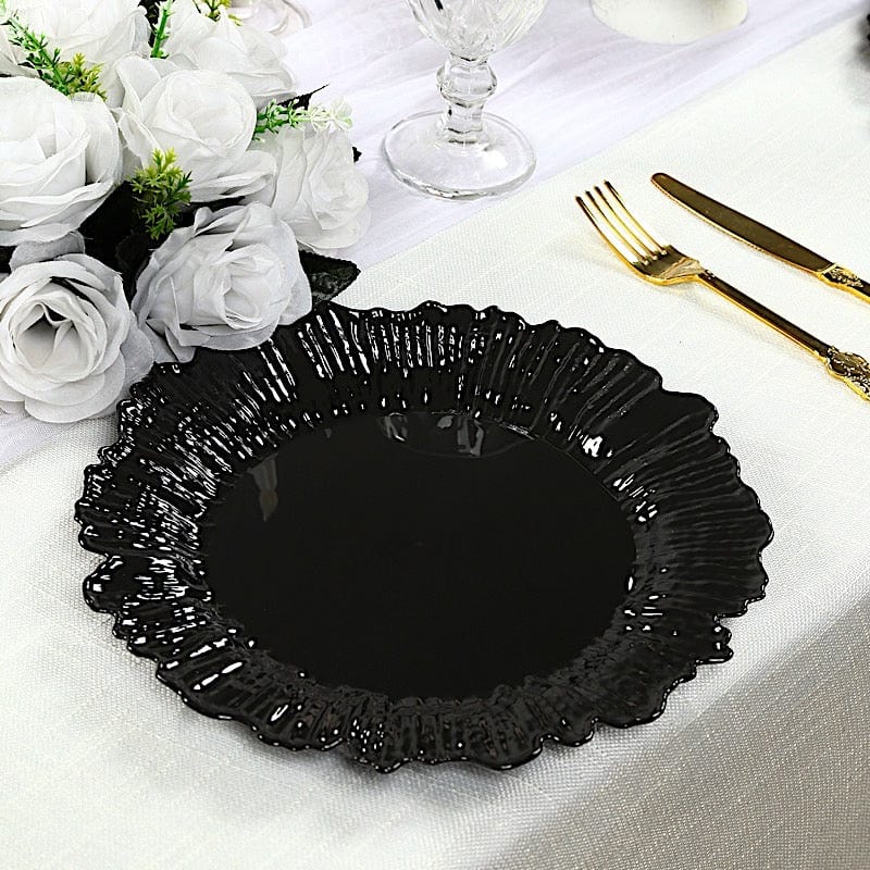 20 pcs 10 in wide Disposable Plastic Plates with Reef Design