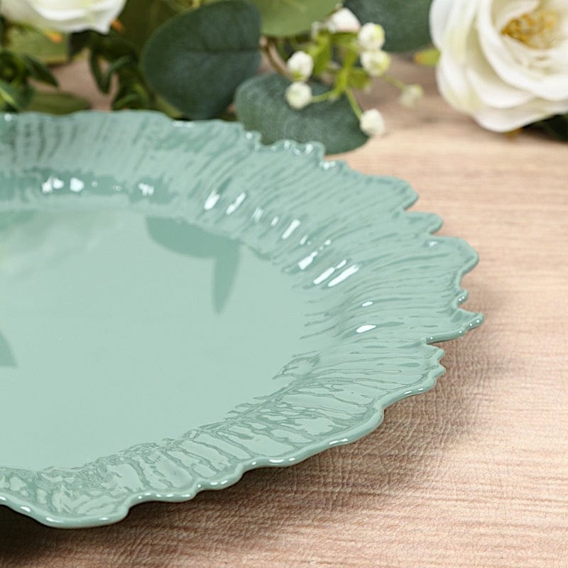 20 pcs 10 in wide Disposable Plastic Plates with Reef Design