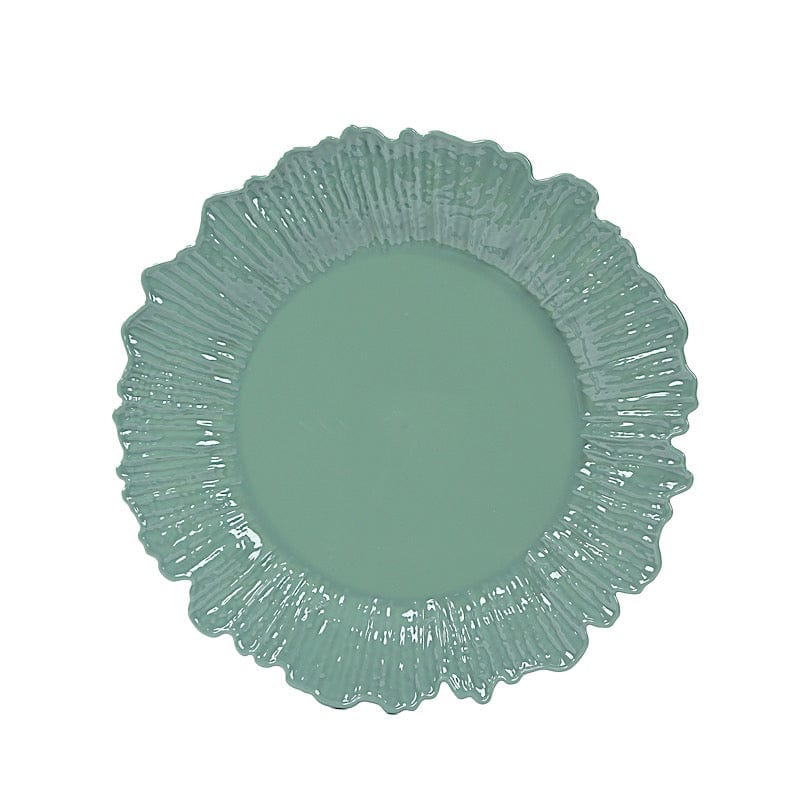 20 pcs 10 in wide Disposable Plastic Plates with Reef Design