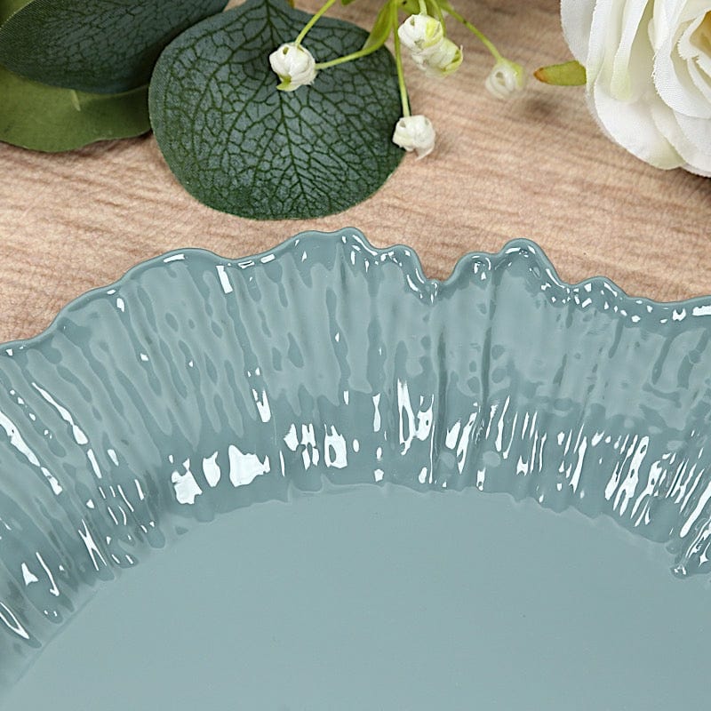 20 pcs 10 in wide Disposable Plastic Plates with Reef Design