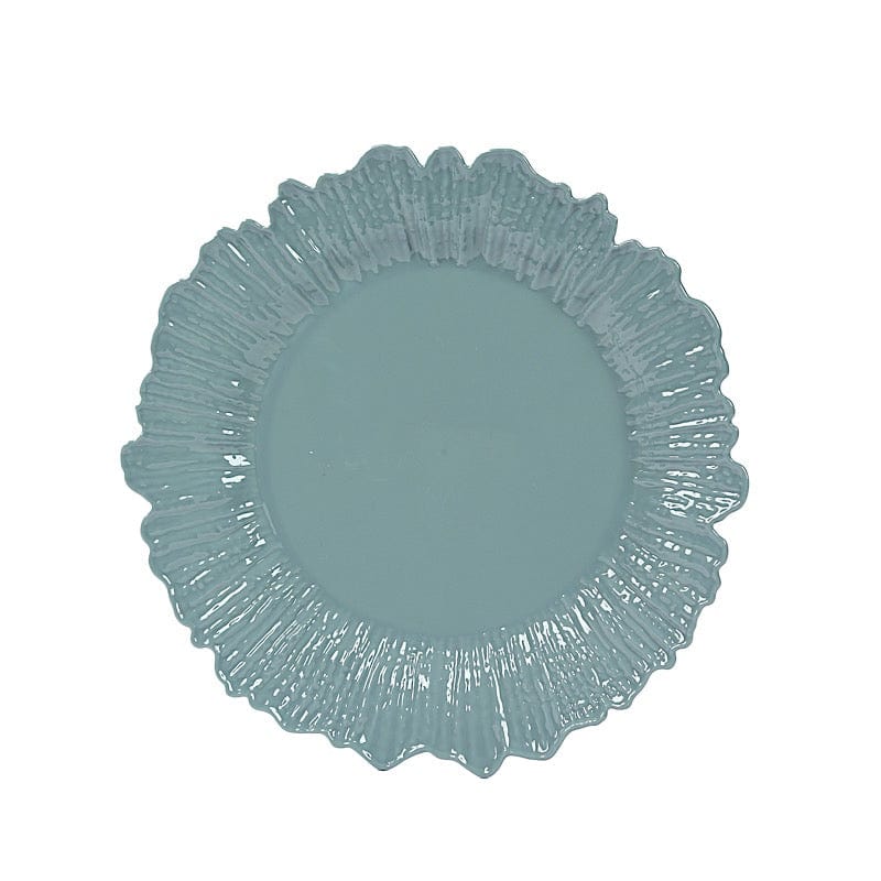 20 pcs 10 in wide Disposable Plastic Plates with Reef Design