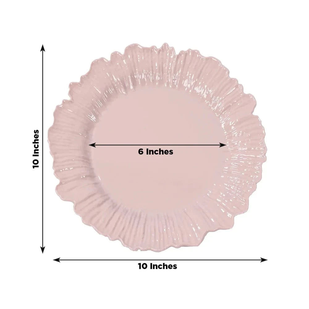 20 pcs 10 in wide Disposable Plastic Plates with Reef Design