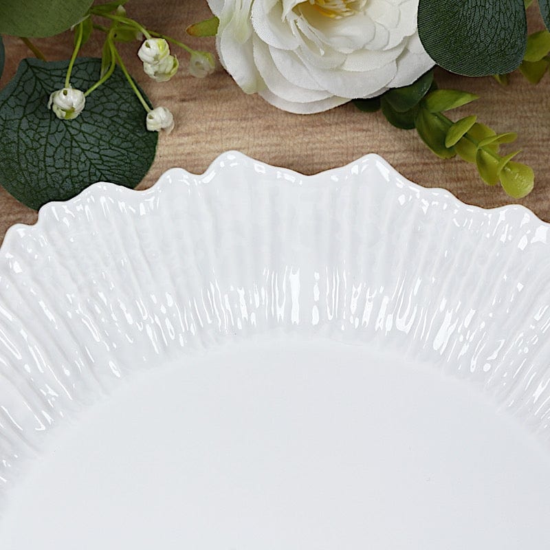 20 pcs 10 in wide Disposable Plastic Plates with Reef Design