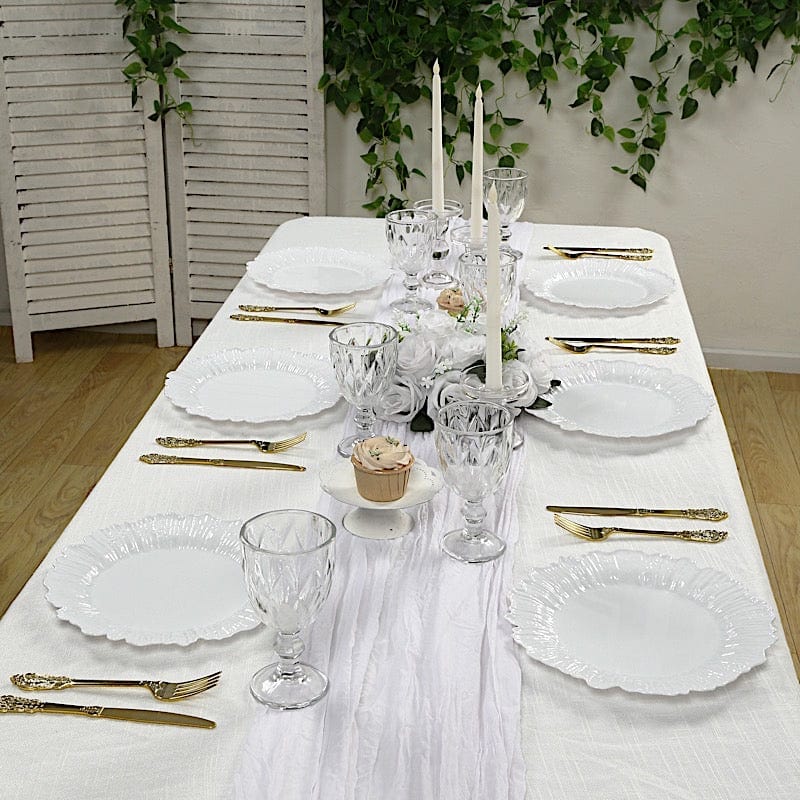 20 pcs 10 in wide Disposable Plastic Plates with Reef Design