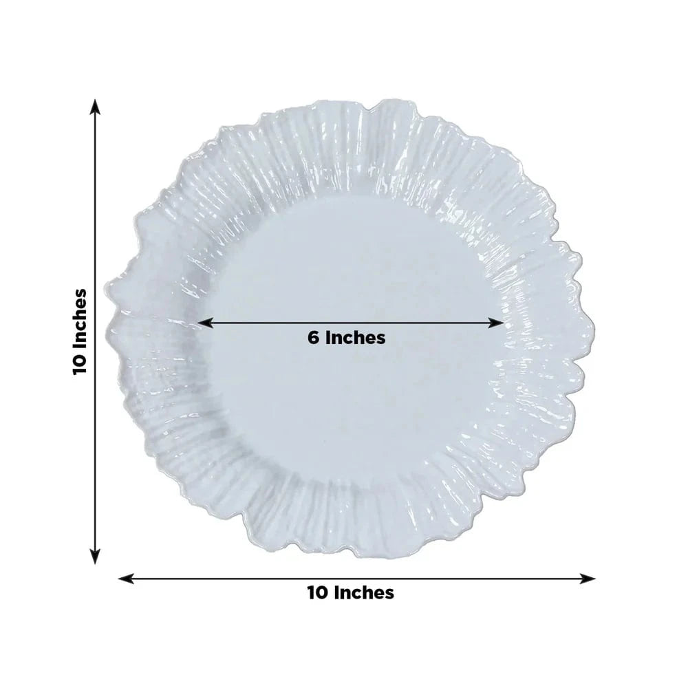 20 pcs 10 in wide Disposable Plastic Plates with Reef Design