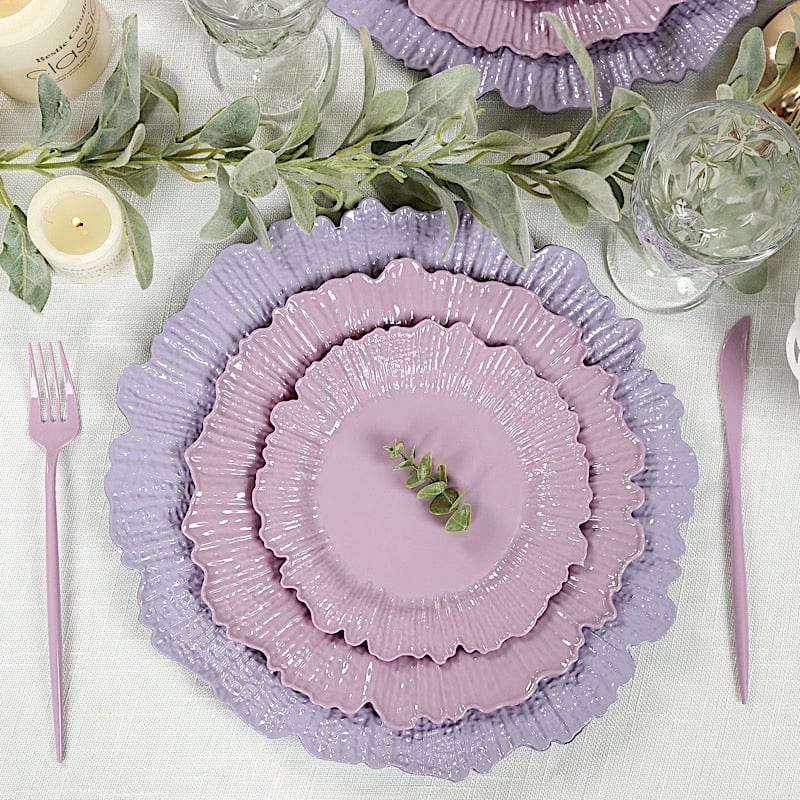 20 pcs 10 in wide Disposable Plastic Plates with Reef Design