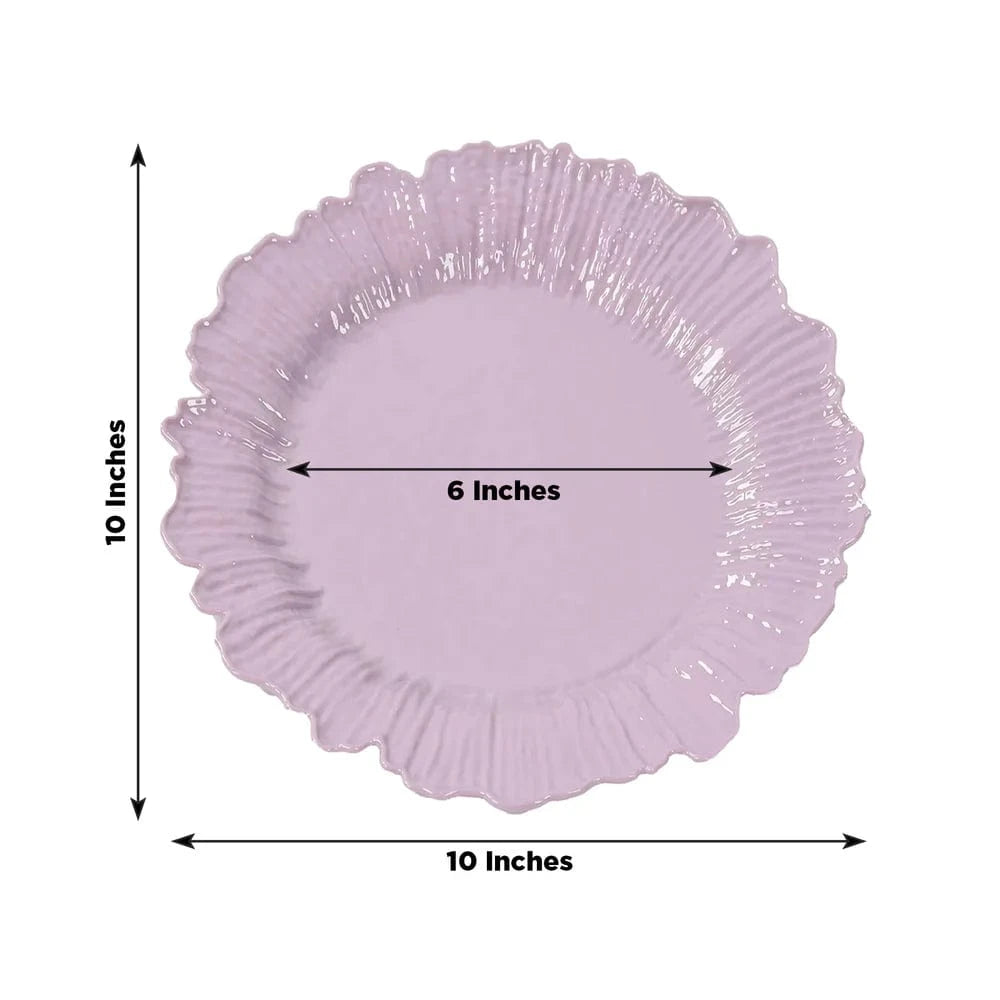 20 pcs 10 in wide Disposable Plastic Plates with Reef Design