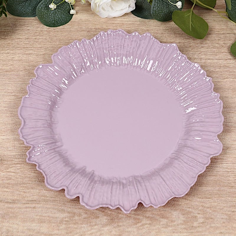 20 pcs 10 in wide Disposable Plastic Plates with Reef Design