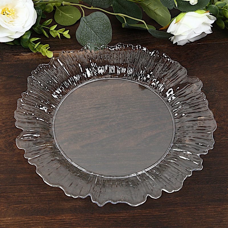 20 pcs 10 in wide Disposable Plastic Plates with Reef Design