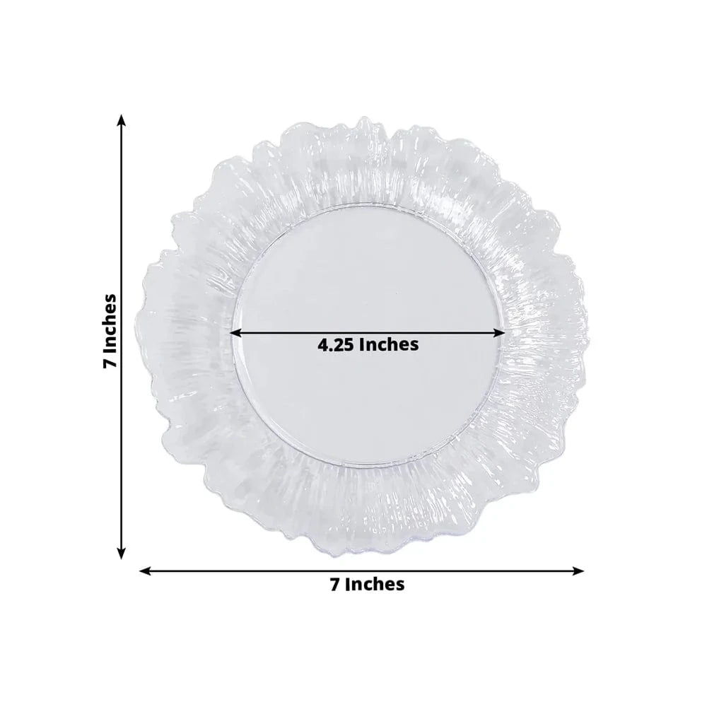 20 pcs 7 in wide Disposable Plastic Plates with Reef Design