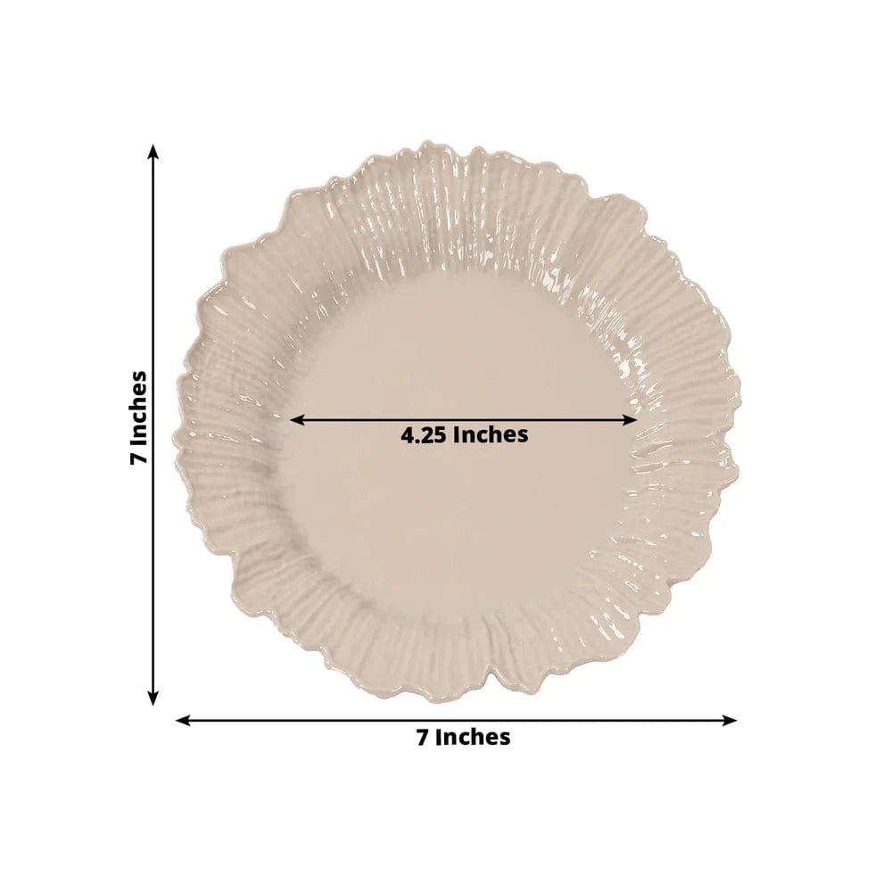 20 pcs 7 in wide Disposable Plastic Plates with Reef Design