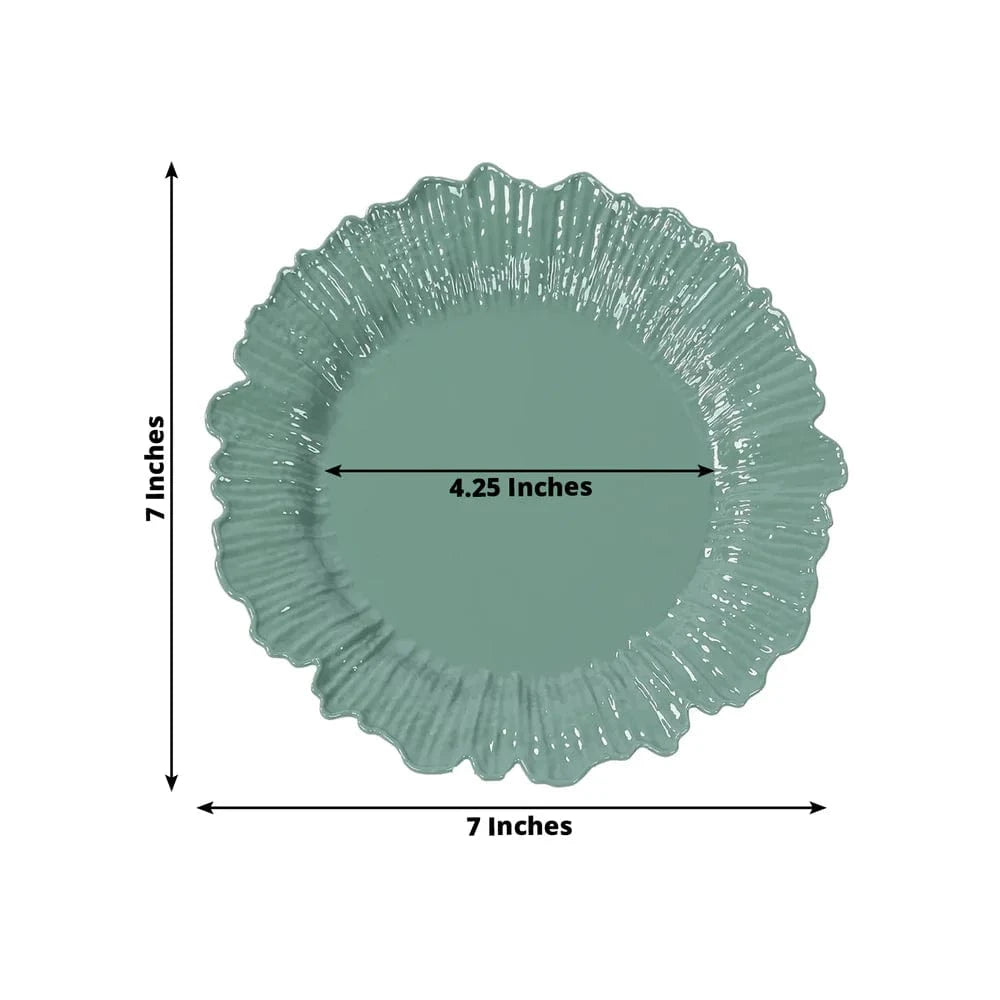 20 pcs 7 in wide Disposable Plastic Plates with Reef Design