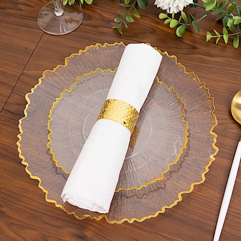 20 pcs 7 in wide Disposable Plastic Plates with Reef Design