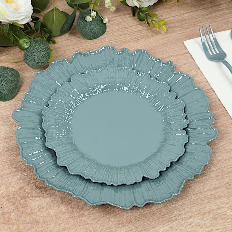 20 pcs 7 in wide Disposable Plastic Plates with Reef Design