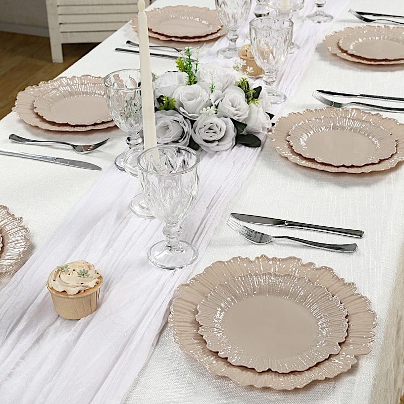 20 pcs 7 in wide Disposable Plastic Plates with Reef Design