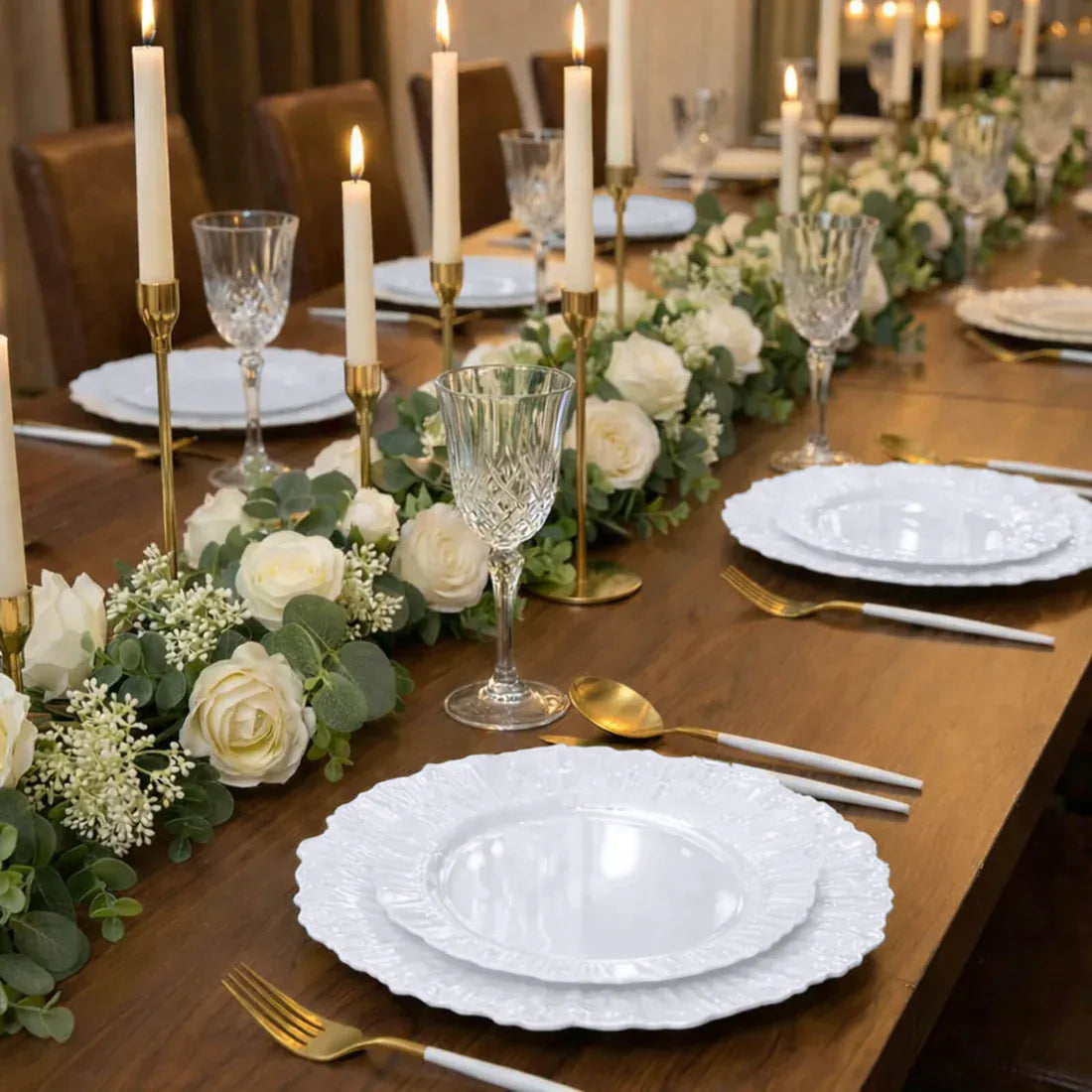 20 pcs 7 in wide Disposable Plastic Plates with Reef Design