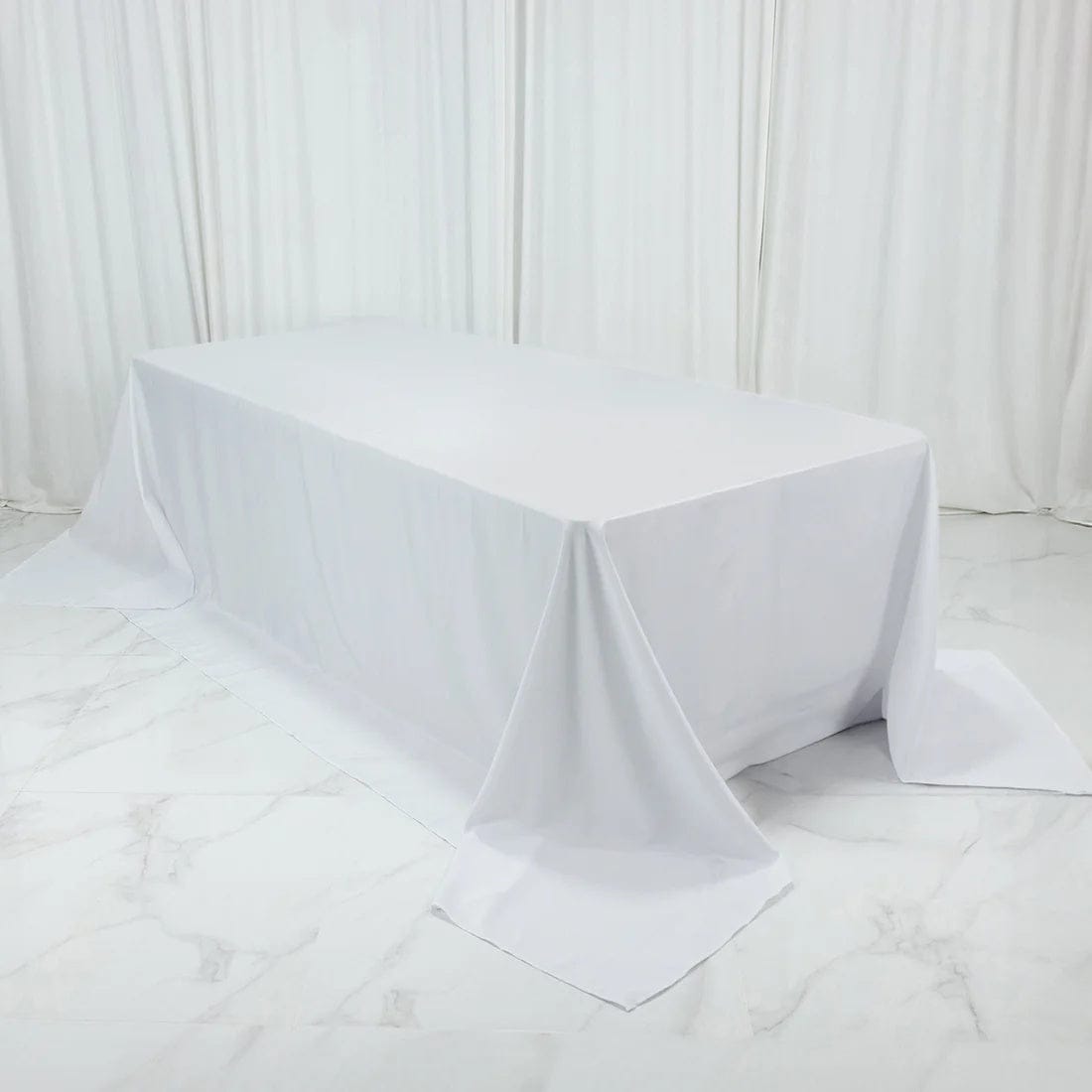 108 x 156 inch Extra Wide Polyester King Rectangular Tablecloth
