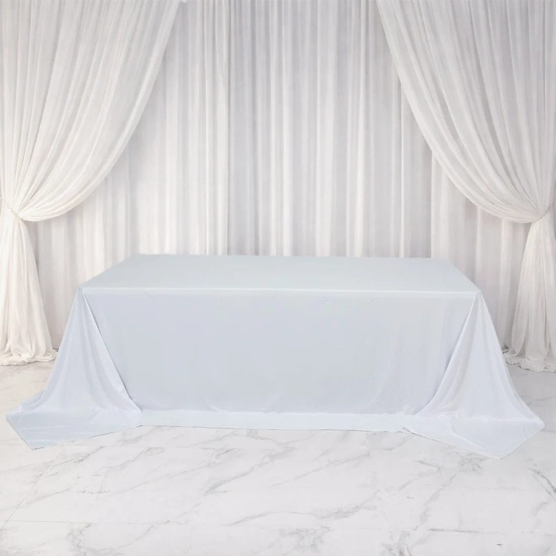 108 x 156 inch Extra Wide Scuba Polyester King Rectangular Tablecloth