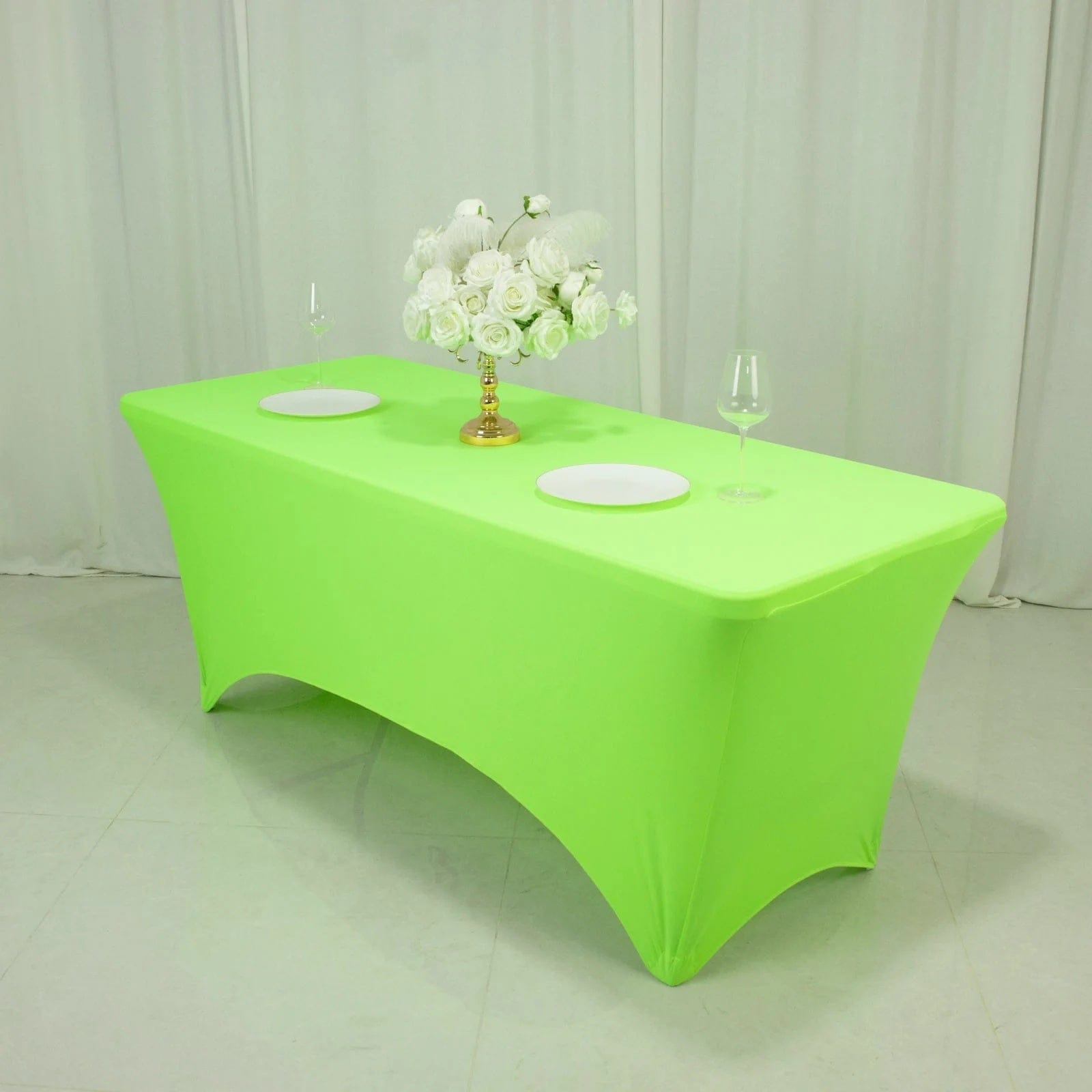 6 feet Fitted Spandex Rectangular Tablecloth Neon Table Cover