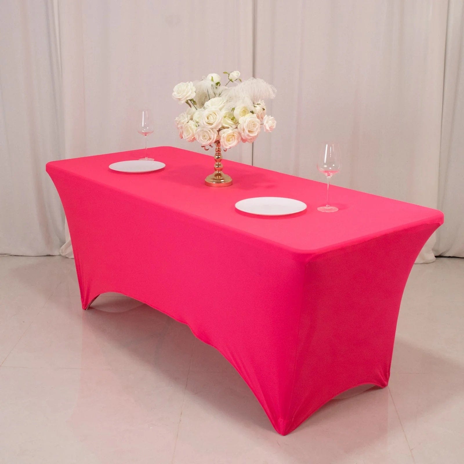 6 feet Fitted Spandex Rectangular Tablecloth Neon Table Cover