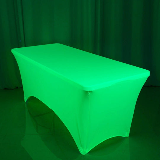 6 feet Fitted Spandex Rectangular Tablecloth Neon Table Cover