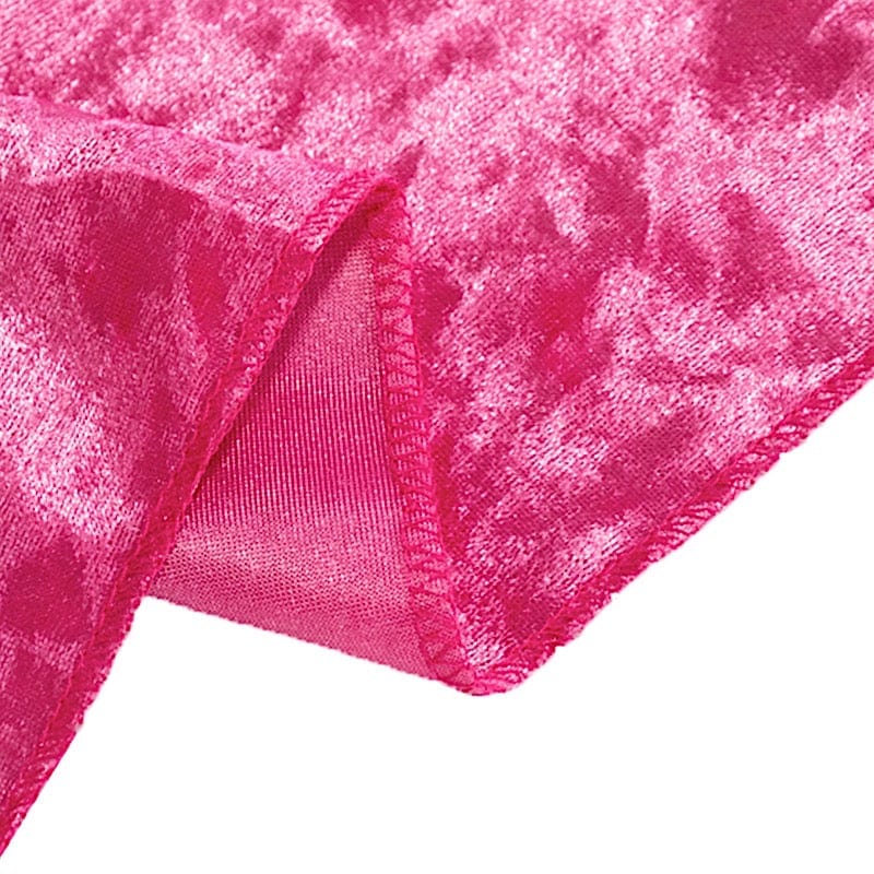 60x 102 in Seamless Premium Crushed Velvet Rectangle Tablecloth
